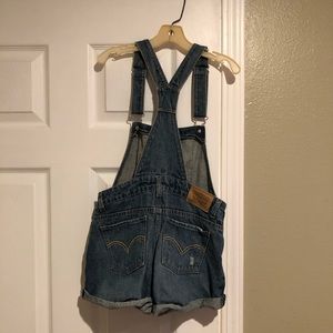Girls size 12 Levi distressed overall shorts
